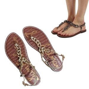 NEW Sam Edelman Grella Chain Thong Sandal